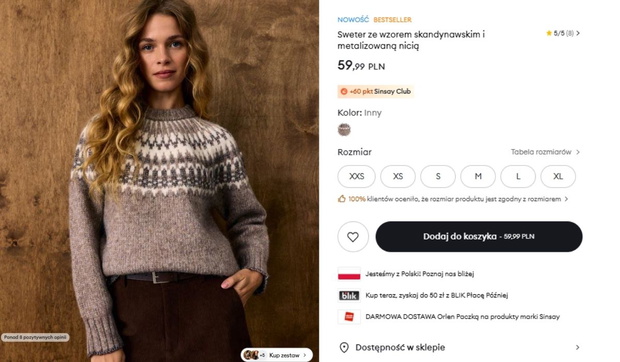 Sweter z Sinsay