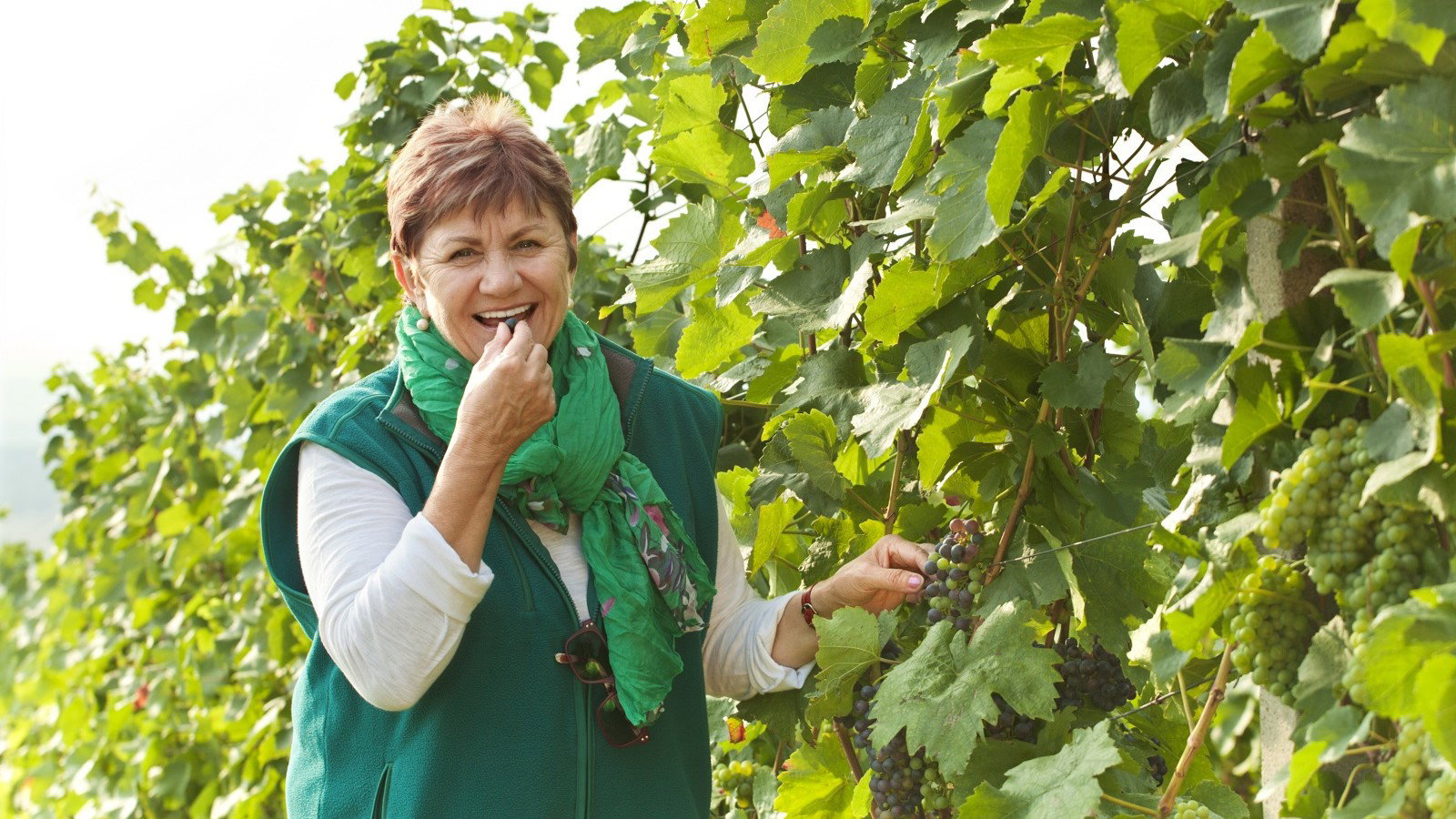uśmiechnięta seniorka