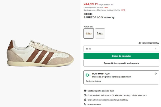 Sneakersy Adidas Barreda