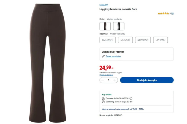 Legginsy termiczne flare z Lidla