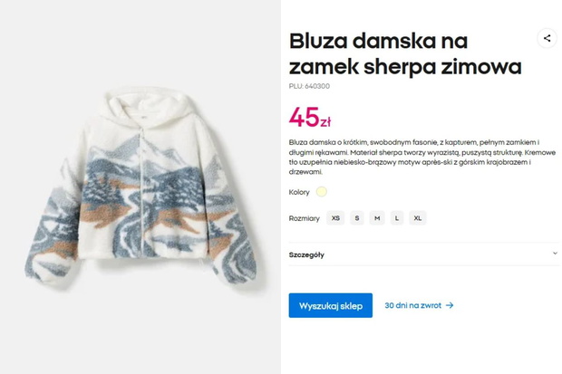 Zimowa bluza sherpa z Pepco