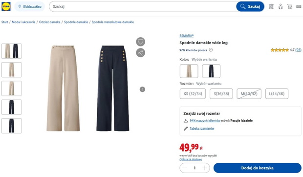eleganckie spodnie z Lidla