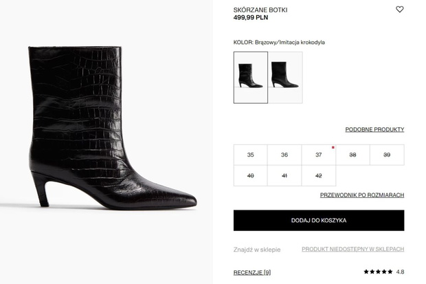 Skórzane botki H&M