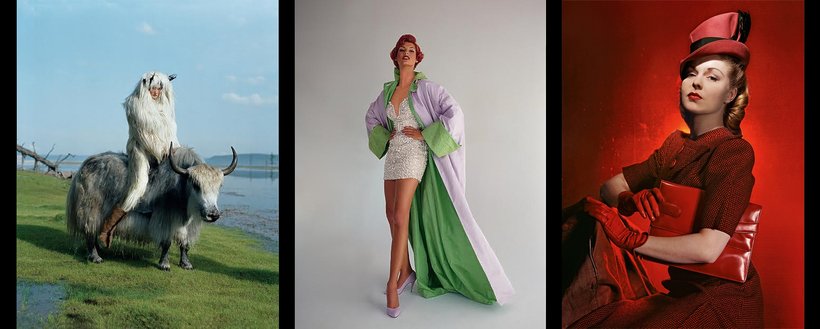Kirsi Pyrhonen in Mongolia, Tim Walker, 2011/ Linda Evangelista, Patrick Demarchelier, 1991/The Second Age of Beauty is Glamour, Cecil Beaton, 1946