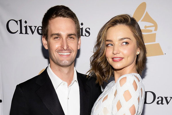 Evan Spiegel, Miranda Kerr
