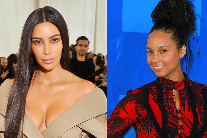 Kim Kardashian i Alicia Keys bez makijażu