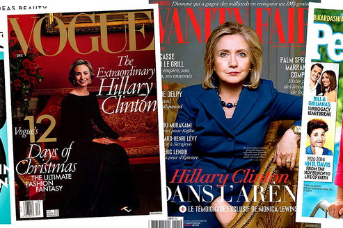 Hillary Clinton na okładkach gazet