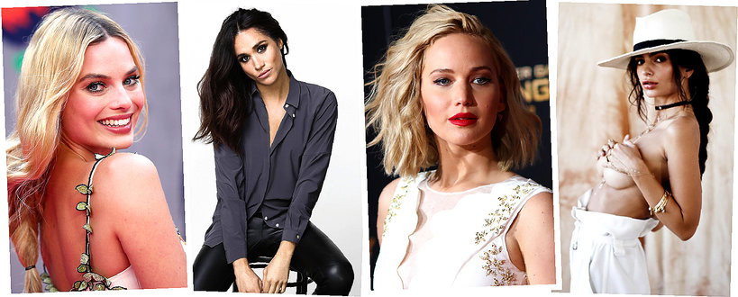 Margot Robbie, Meghan Markle, Jennifer Lawrence, Emily Ratajkowski