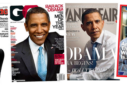 Okładki z Barackiem Obamą