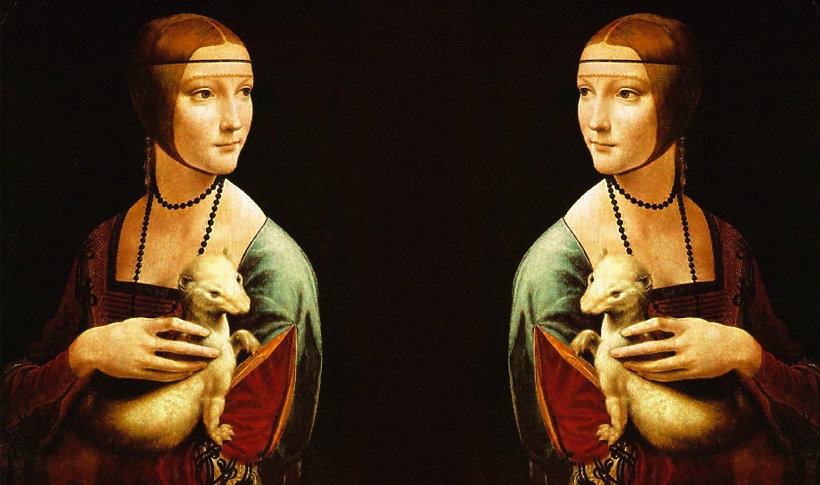 „Dama z gronostajem” Leonardo da Vinci 	„Dama z gronostajem” Leonardo da Vinci