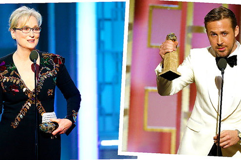 Meryl Streep, Ryan Gosling, Złote Globy 2017, Donald Trump
