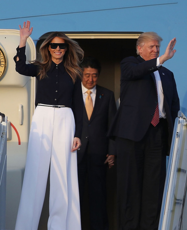President Trump Arrives In West Palm Beach With Japanese Prime Minister Shinzo Abe For Weekend At Mar-a-Lago