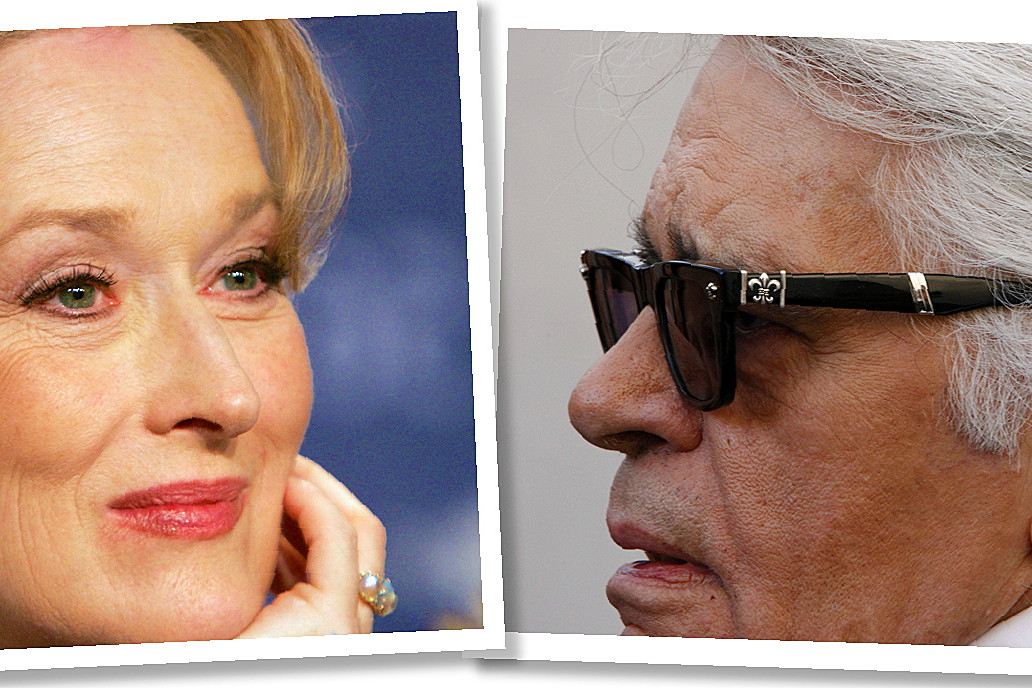Meryl Streep i Karl Lagerfeld