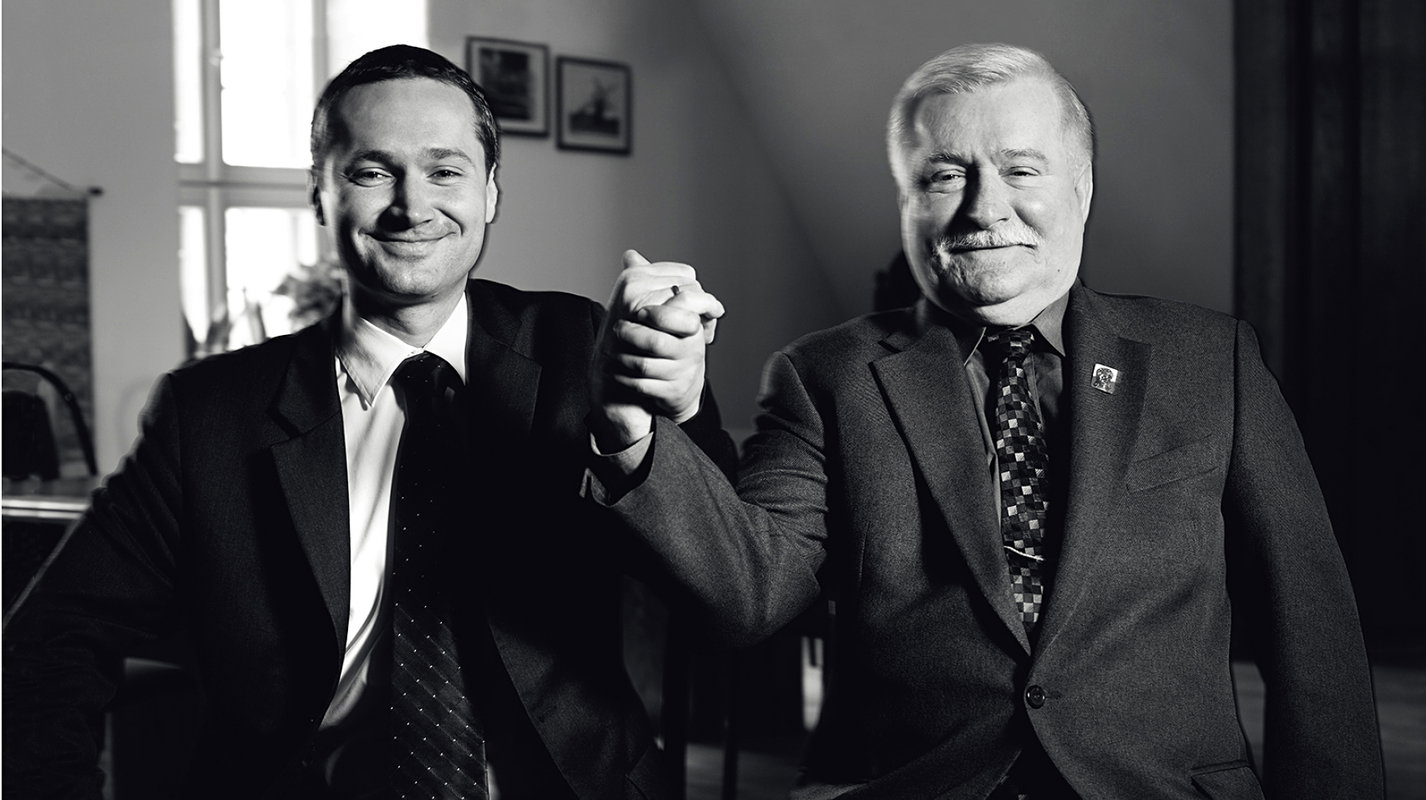 Lech Wałęsa i Jarosław Wałęsa