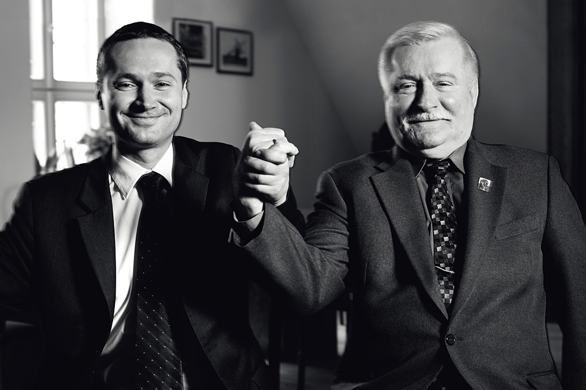 Lech Wałęsa i Jarosław Wałęsa