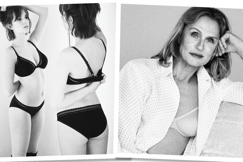 kampanii bielizny Calvin Klein, Lauren Hutton, córka Umy Thurman i Ethana Hawke, Mayi Thurman-Hawke