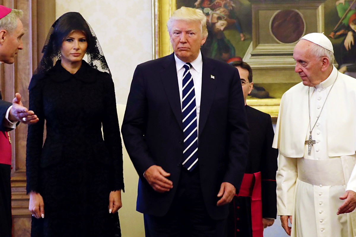 Donald Trump, Melania Trump, papież Franciszek, Trumpowie spotkali się z Franciszkiem