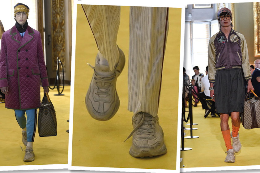 Trend brudne buty Gucci