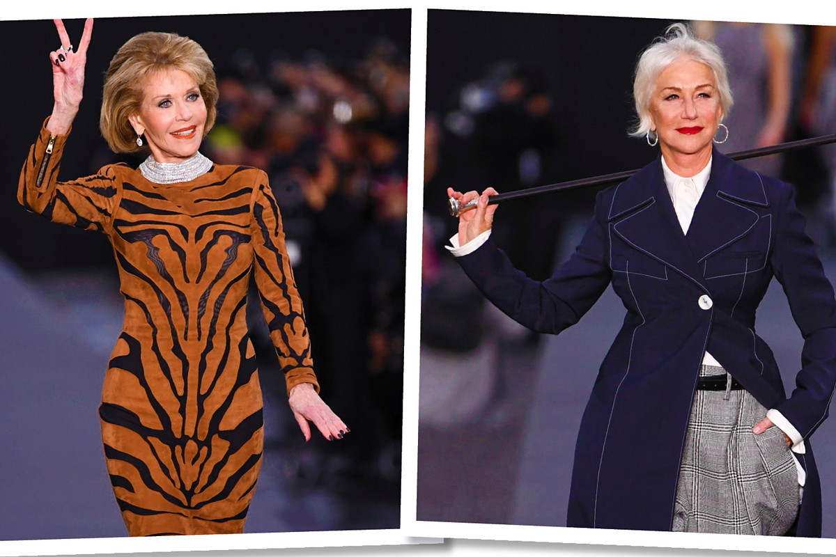 Jane Fonda, Helen Mirren, paryski fashion week, impreza L'Oreal Paris