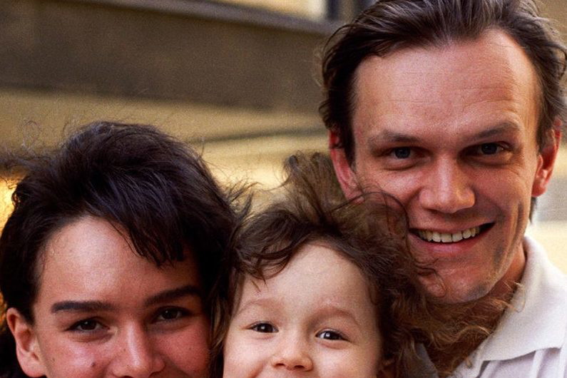 Cezary Pazura, Żaneta Pazura, Anastazja Pazura, kwiecień 1993 roku, Warszawa
