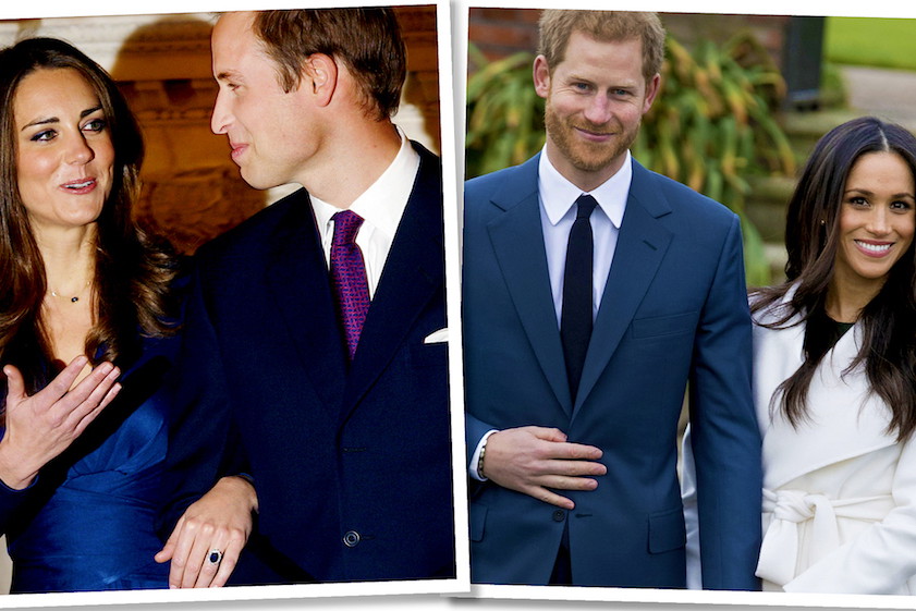 Meghan Markle, księżna Kate zaręczynowe stylizacje