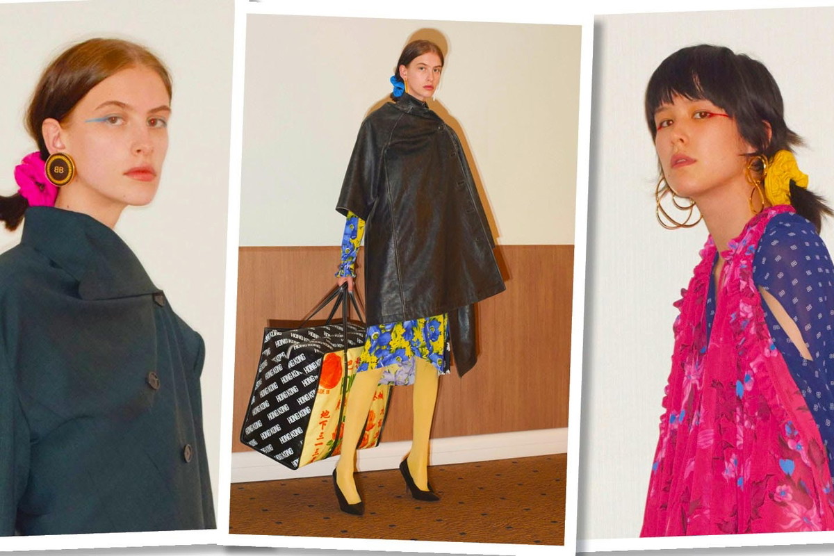 Frotki do włosów, gorący trend na wiosnę 2018, Balenciaga pokaz resort 2018
