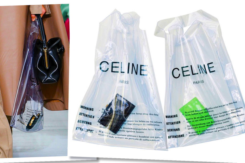 Plastikowa torba na zakupy domu mody Céline za trzy tysiące złotych