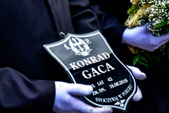 Konrad Gaca, pogrzeb