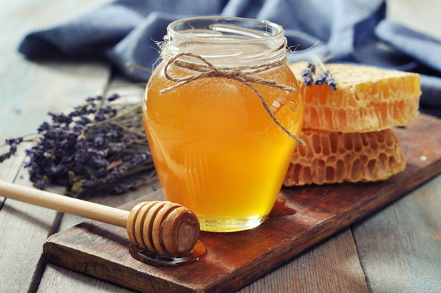 Honey in jar