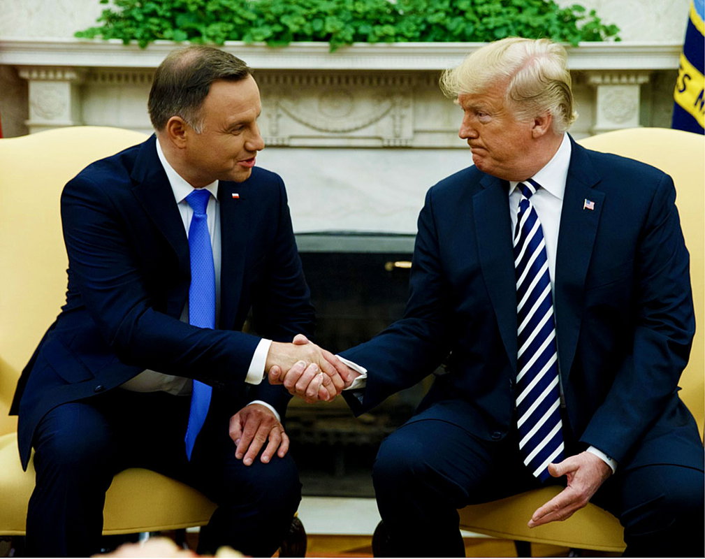 Andrzej Duda, Donald Trump, jamnik
