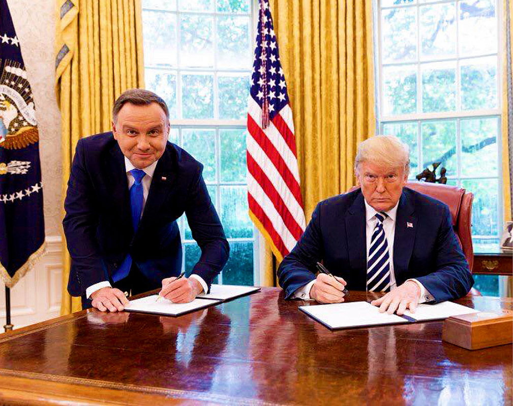 Andrzej Duda, Donald Trump, jamnik słaba jakość