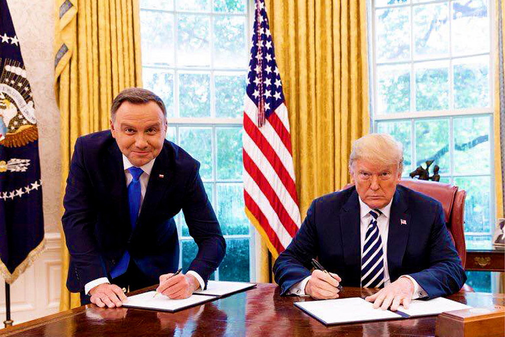 Andrzej Duda, Donald Trump, jamnik słaba jakość