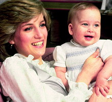 Księżna Diana i książę William jako dziecko