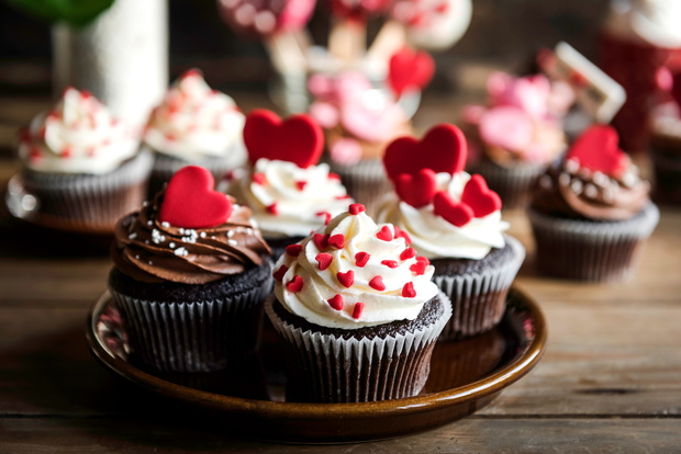 Love concept cupcakes