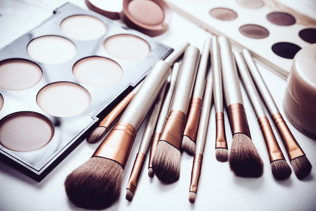 Professional makeup brushes and tools, make-up products set