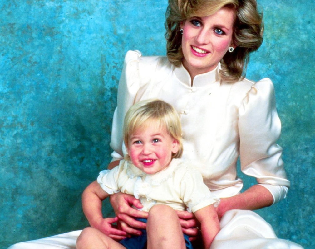 Księżna Diana, książę William, mały William z Dianą