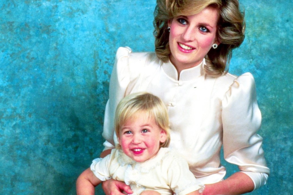 Księżna Diana, książę William, mały William z Dianą