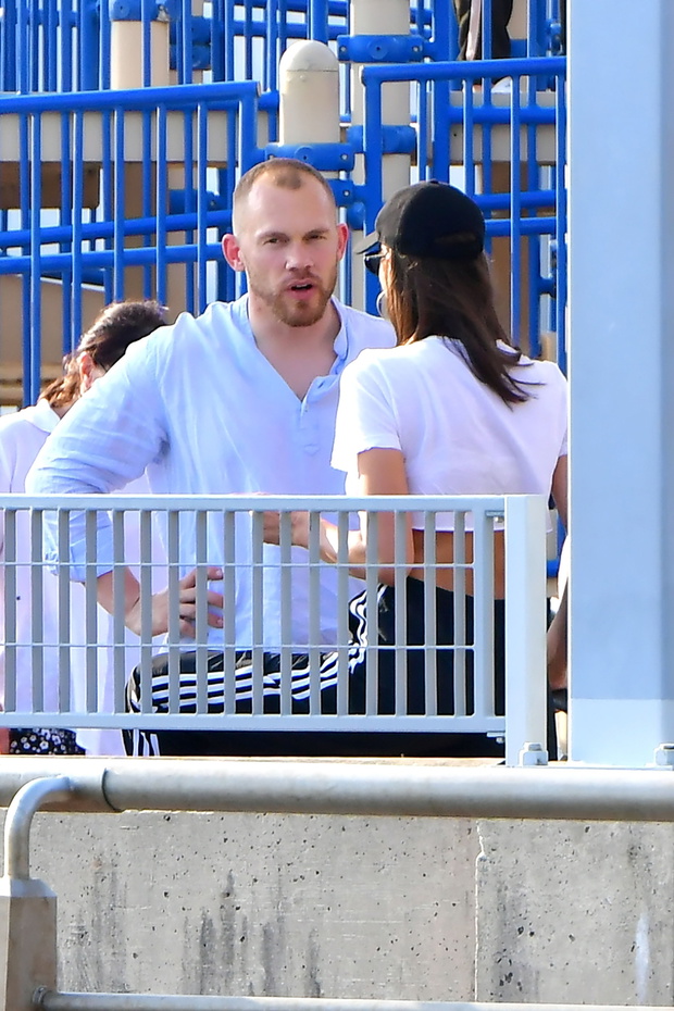 Irina Shayk meets a mystery man during family time at children playground in NYC