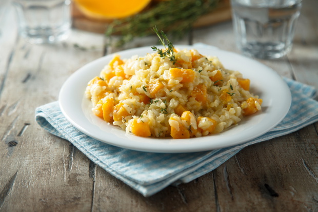Pumpkin risotto with fresh thyme
