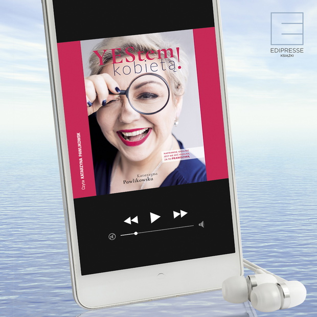 blank smartphone with earphone