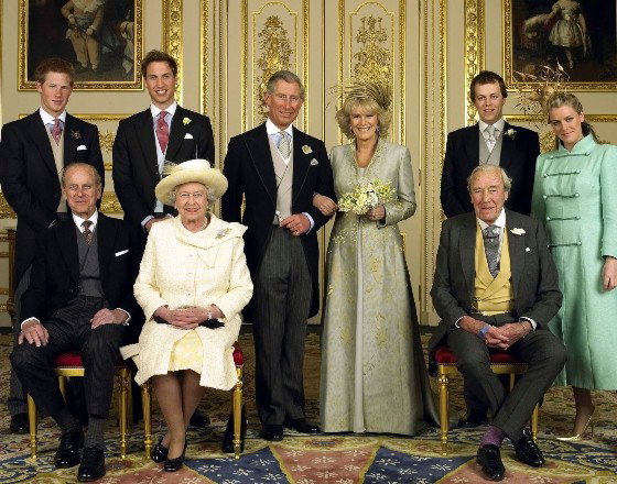 GettyImages-101566985 Camilla, Karol, William, Harry, Thomas, Laura