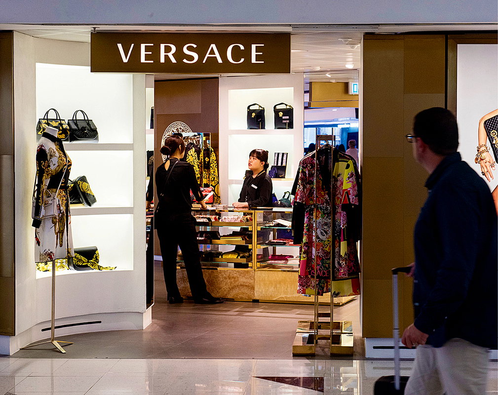 witryna Versace, logo, sklep