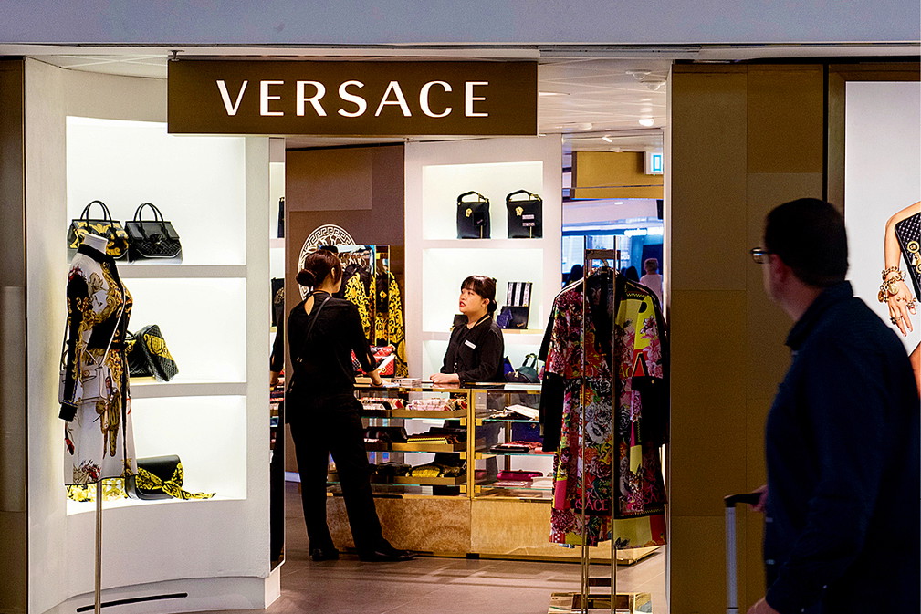 witryna Versace, logo, sklep