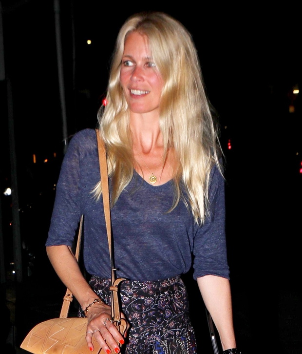 PREMIUM EXCLUSIVE Claudia Schiffer Looks Incredible On Date Night With Hubby At Giorgio Baldi