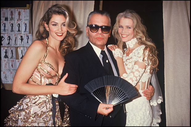 Richard Gere And Cindy Crawford At The Chanel Fashion Show - 1993