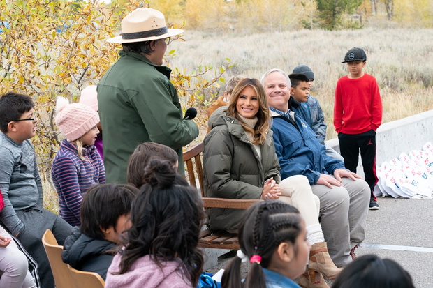 Melania Trump w parku narodowym Grand Teton