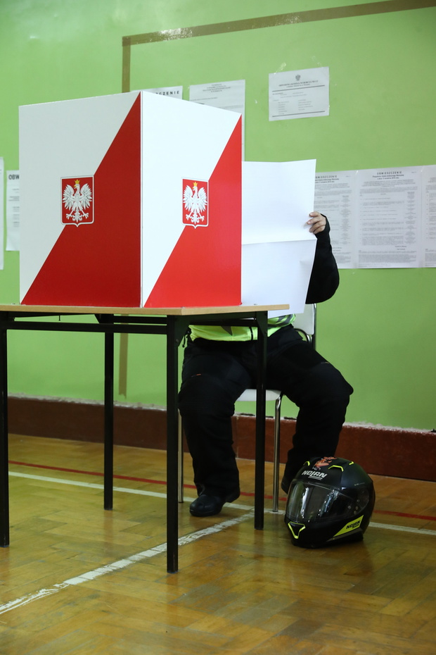 Wybory 2019 - g?osowanie Mateusza Morawieckiego