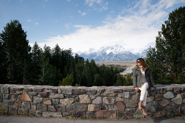 Melania Trump w parku narodowym Grand Teton