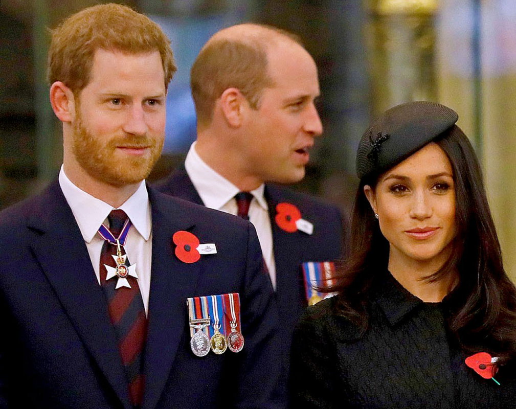 Książę Harry, książę William, księżna Meghan Markle