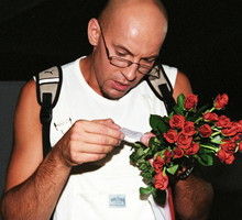 Jakub Rutnicki, złota płyta dla finalistów Idola, Warszawa, 03.09.2002 rok